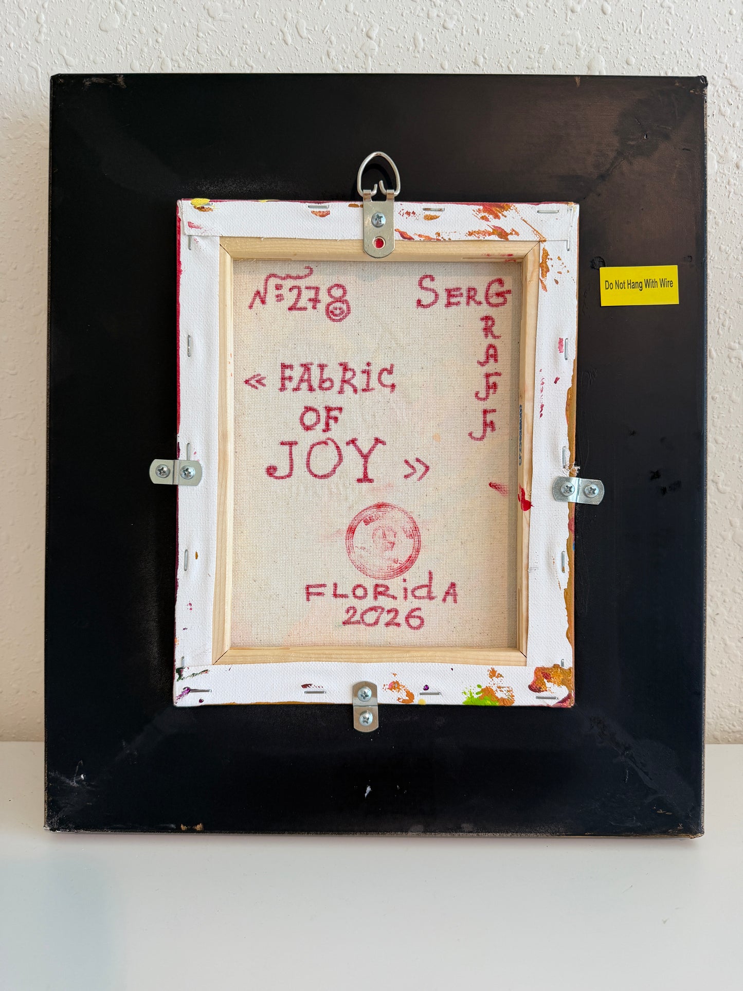 Serg Graff "Fabric of Joy" Abstract Painting Acrylic on Canvas Framed Art, COA