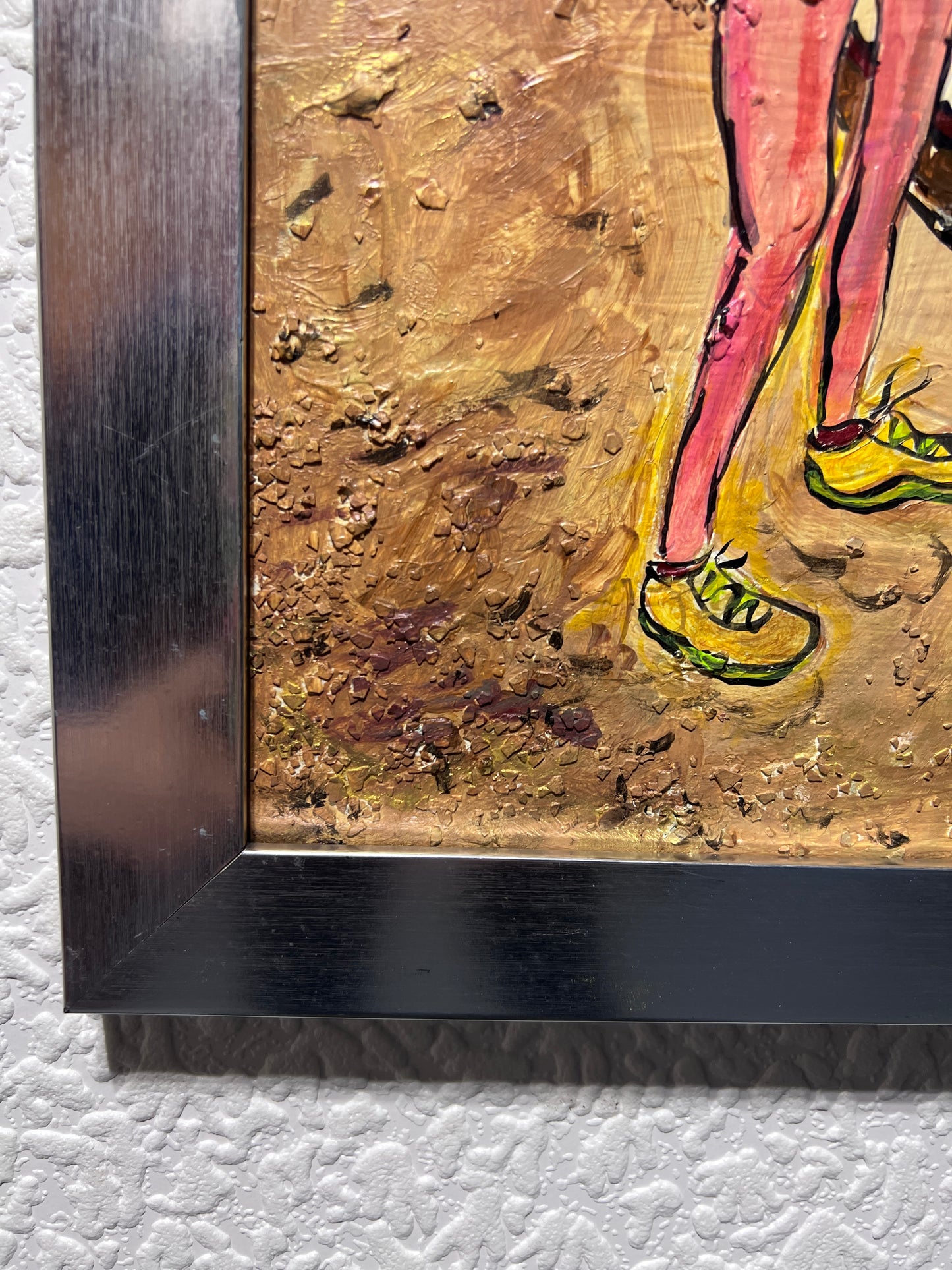 One-of-a-kind Painting on Board , Titled "Hungry Giraffe" by Serg Graff, COA