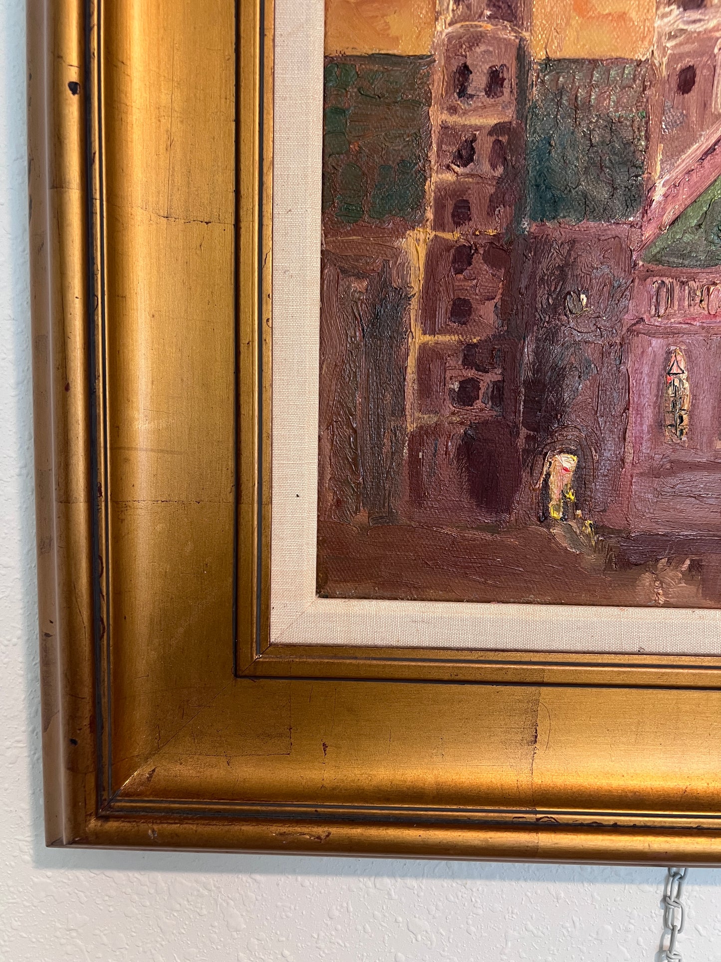 Original Oil Painting on canvas – “Mainz Cathedral” by Rogov V.A., 2006, Framed