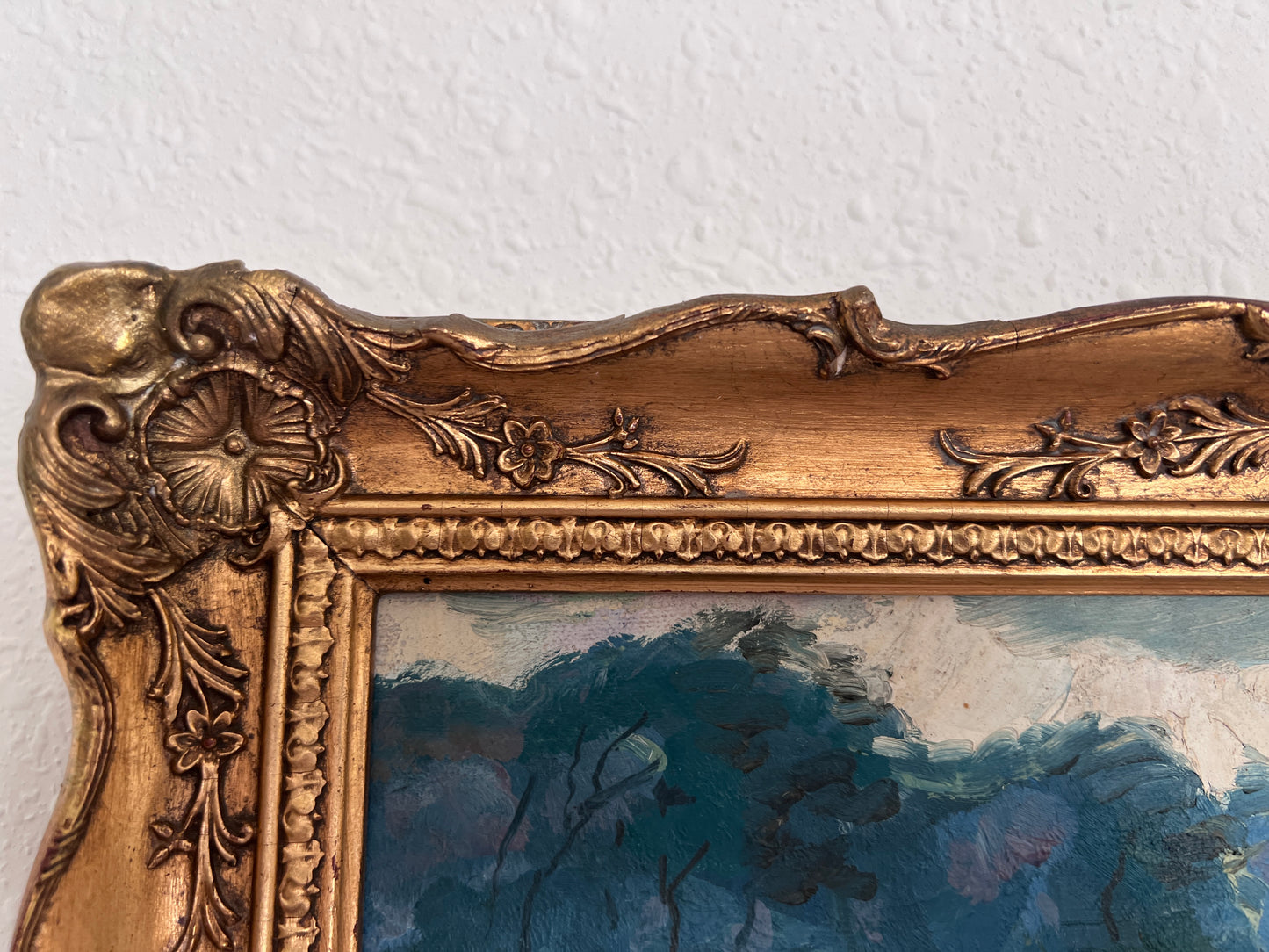 Vintage Landscape Oil Painting – Landscape by Max Shekhter (b. 1938), Gold Frame