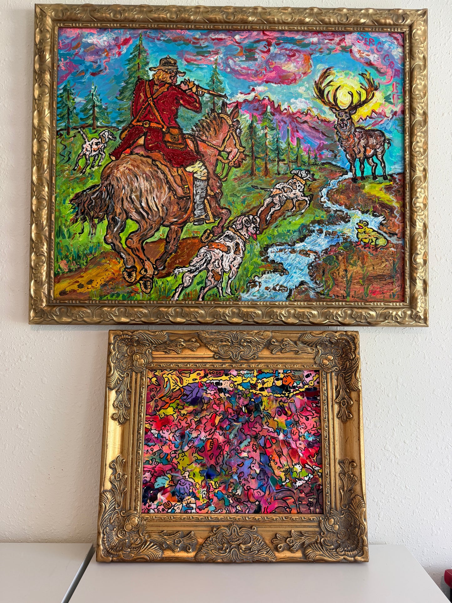 Original Abstract Painting Serg Graff "Mystic Mana Gerie" Fantasy Surreal, COA