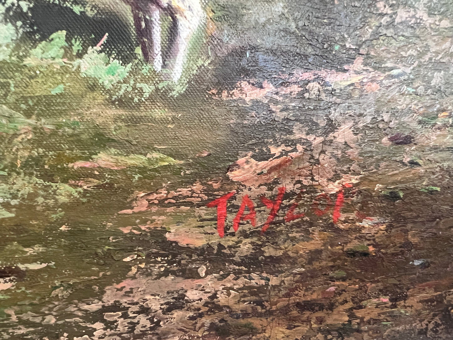 English Fox Hunting Scene Horse Hounds Oil Painting Signed Taylor Framed