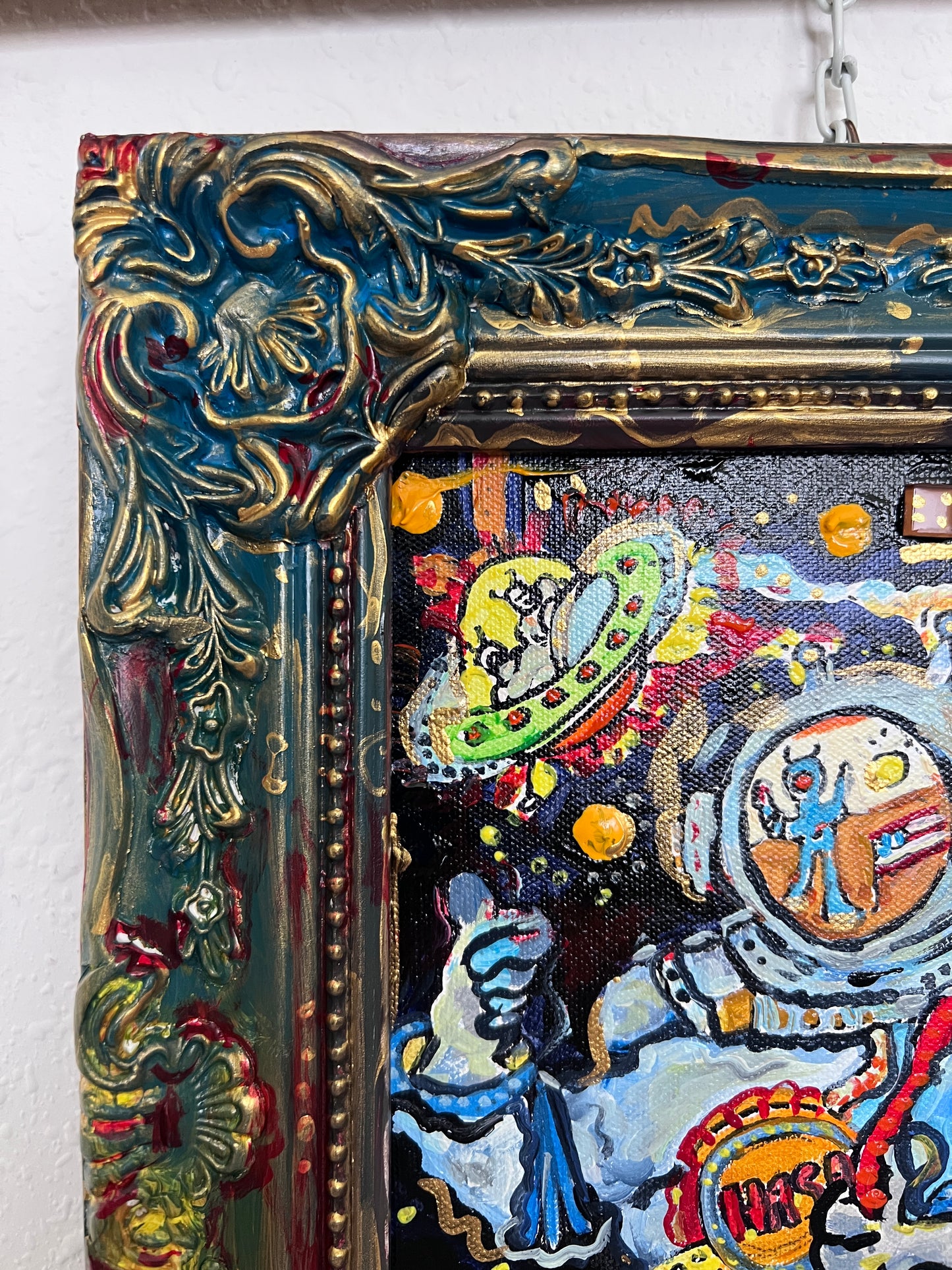 Original Painting on Canvas by Serg Graff, "NASA", Cosmic Art, COA included