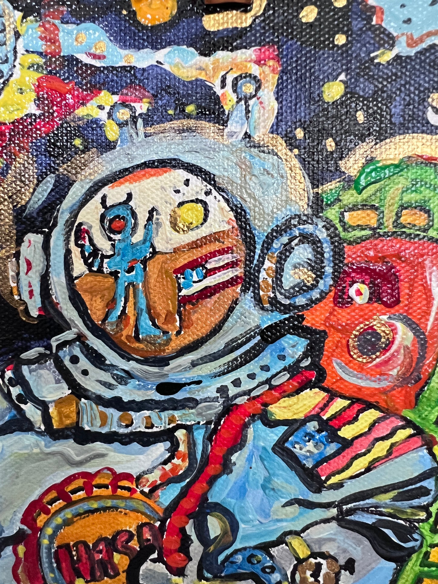 Original Painting on Canvas by Serg Graff, "NASA", Cosmic Art, COA included