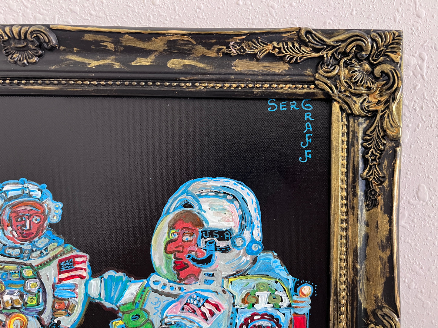 Original Painting on Canvas by Serg Graff, "Gravity", Cosmic Art, COA included