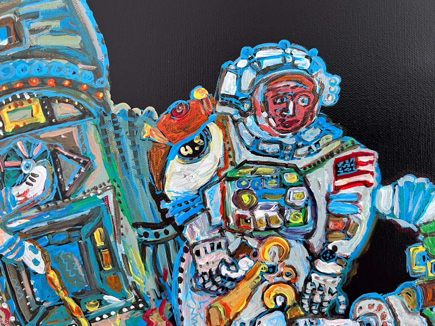 Original Painting on Canvas by Serg Graff, "Gravity", Cosmic Art, COA included