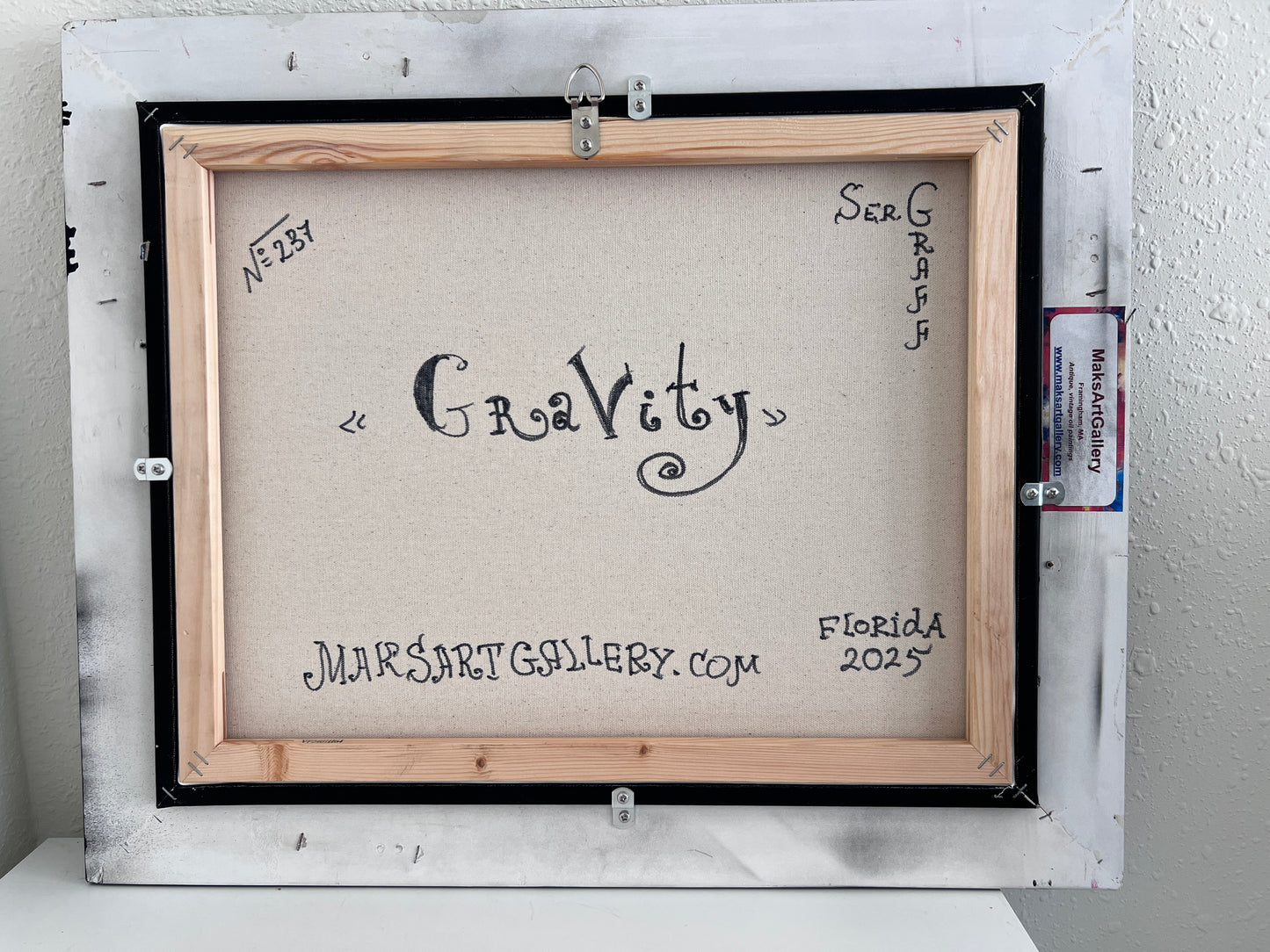 Original Painting on Canvas by Serg Graff, "Gravity", Cosmic Art, COA included