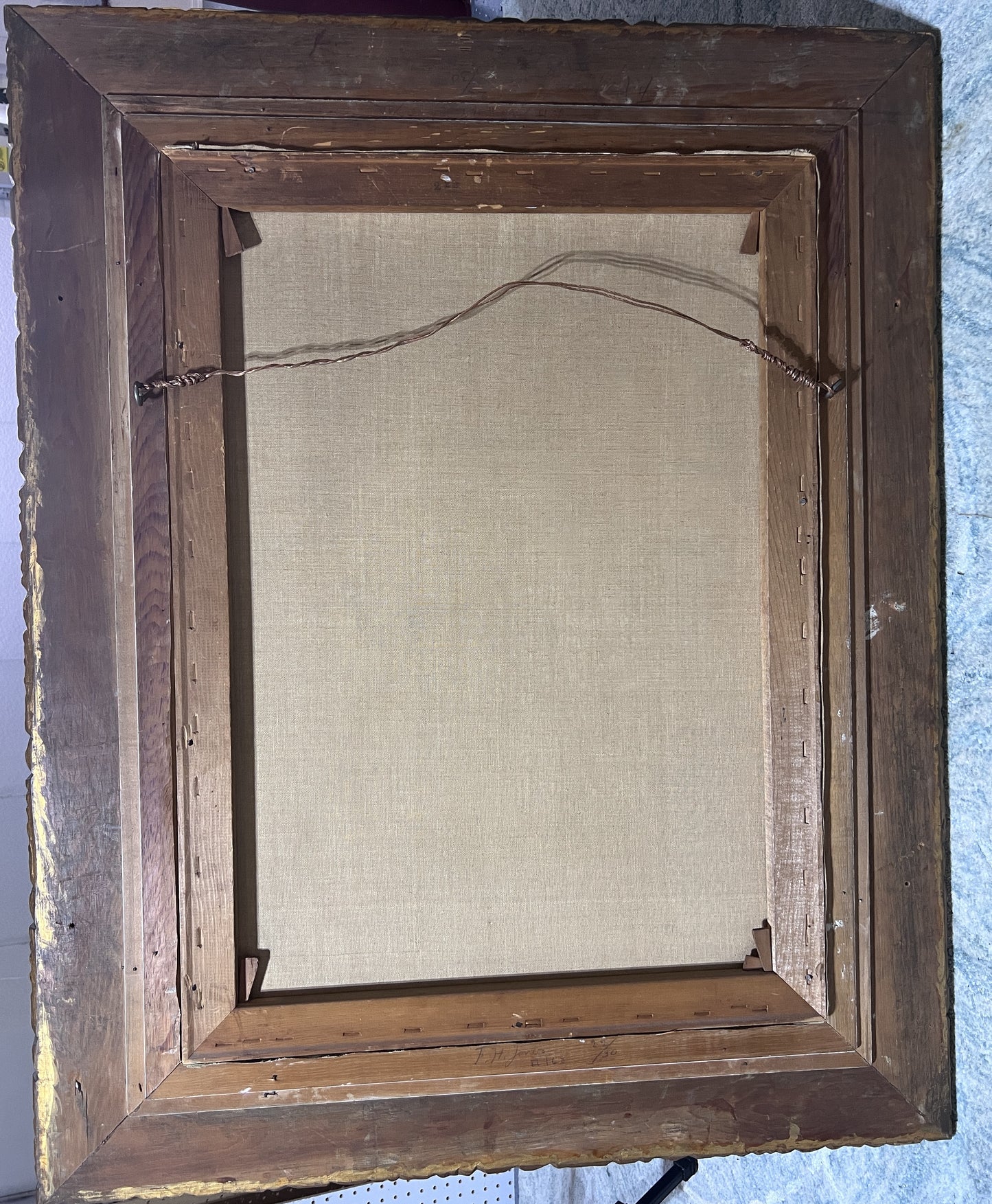 American school Vintage oil painting on canvas, Portrait, Gorgeous Gold Frame