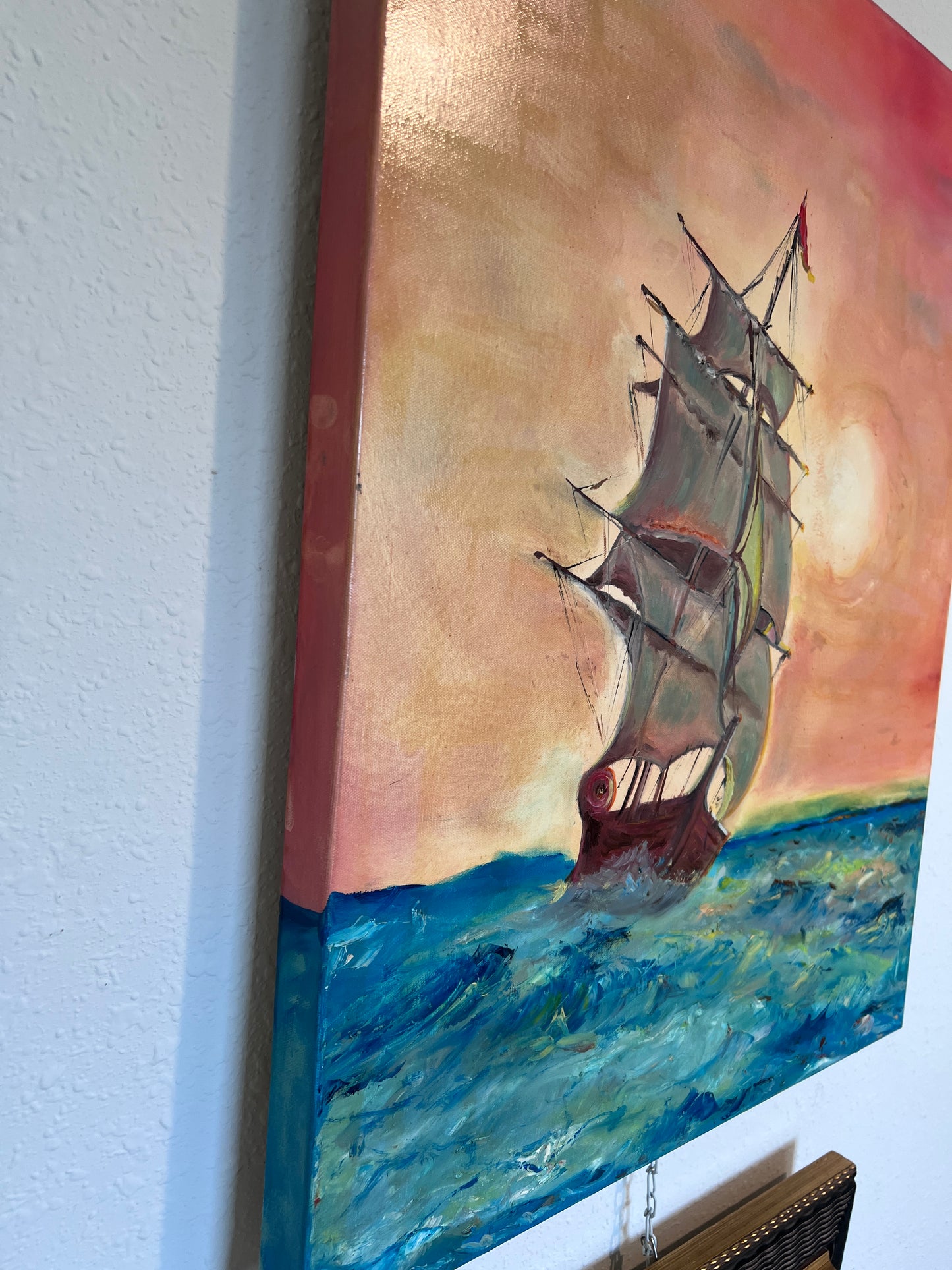 Large Oil Painting on Canvas, Seascape by Serg Graff "Clipper Ship Dream"