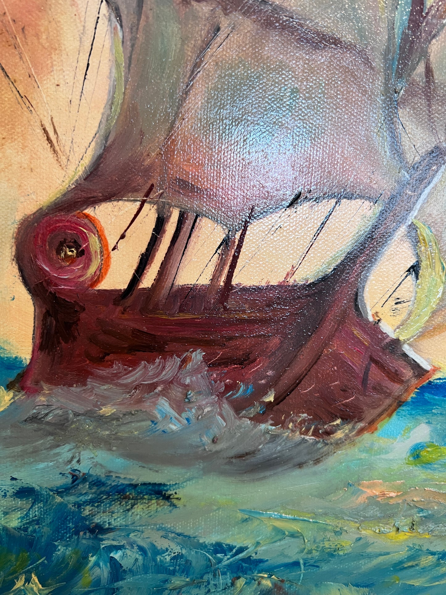 Large Oil Painting on Canvas, Seascape by Serg Graff "Clipper Ship Dream"