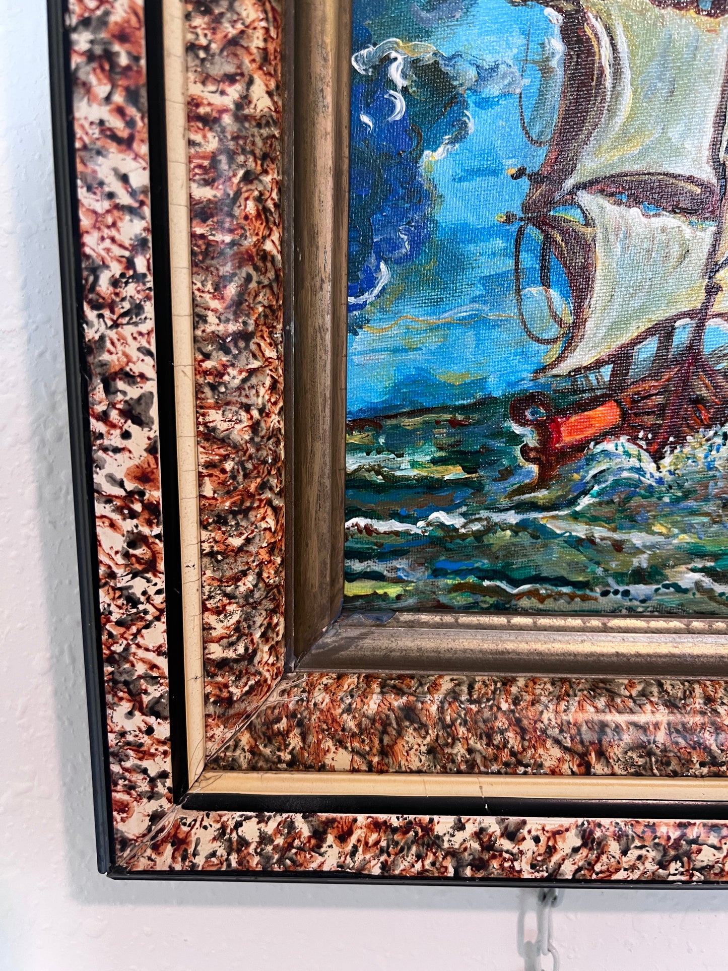 Original Acrylic painting by Serg Graff, Seascape Titled "Drift" , COA