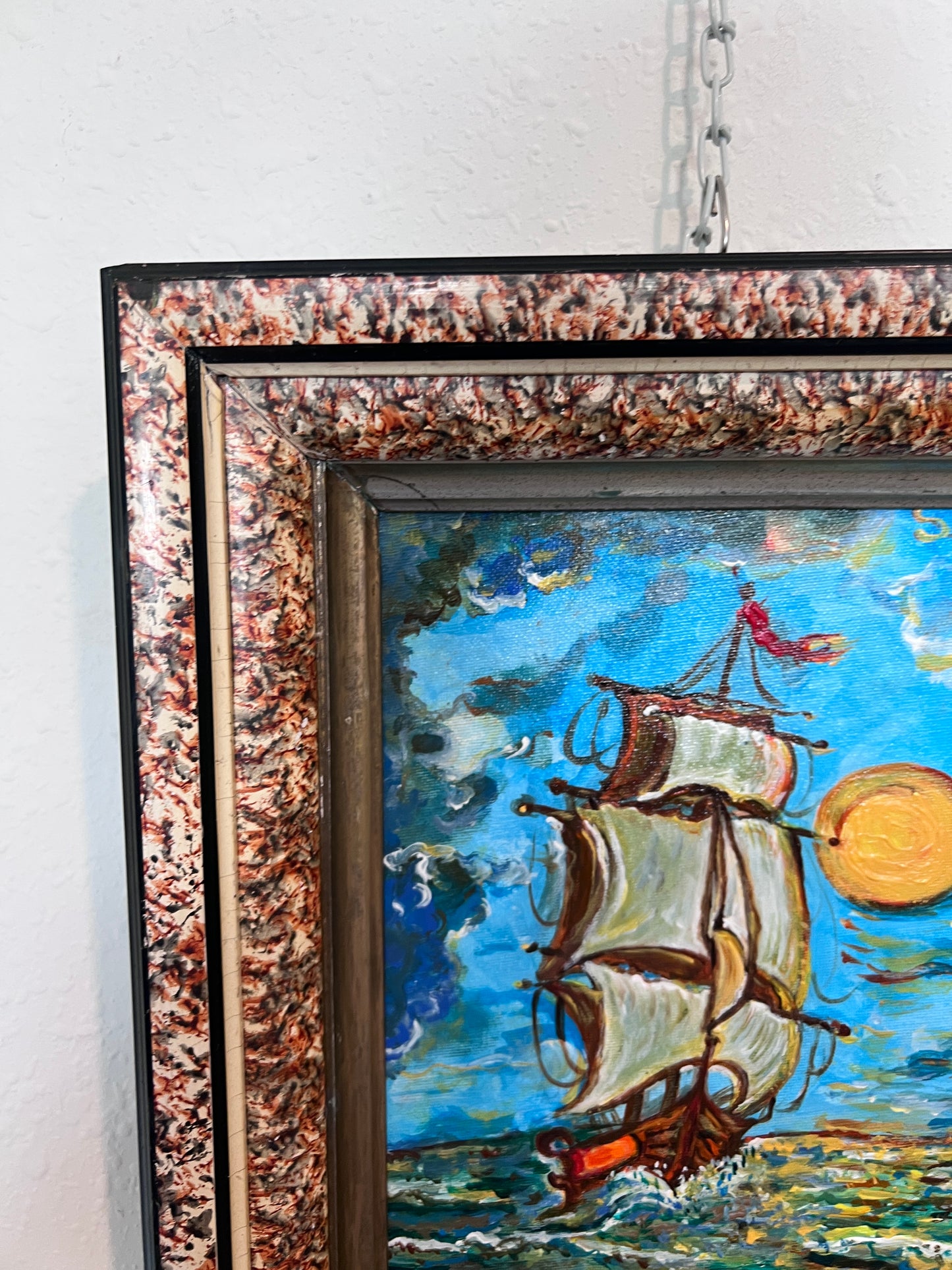 Original Acrylic painting by Serg Graff, Seascape Titled "Drift" , COA