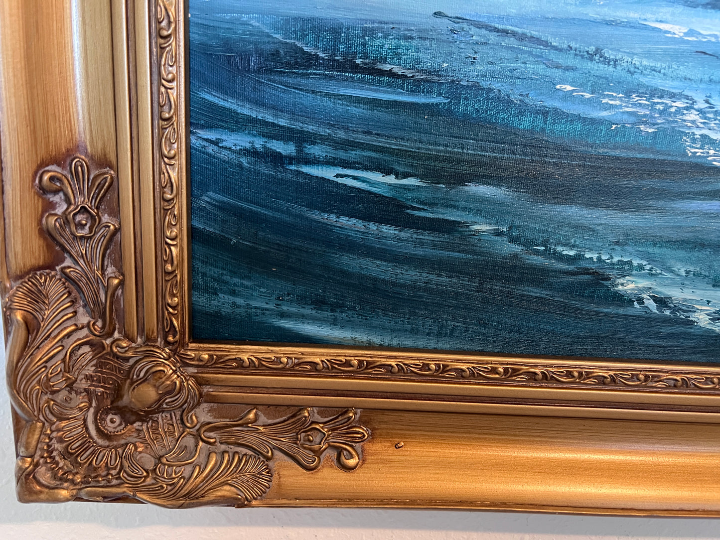 Listed Artist Hewett Jackson Original Oil Painting | Tall Ship Seascape | Framed