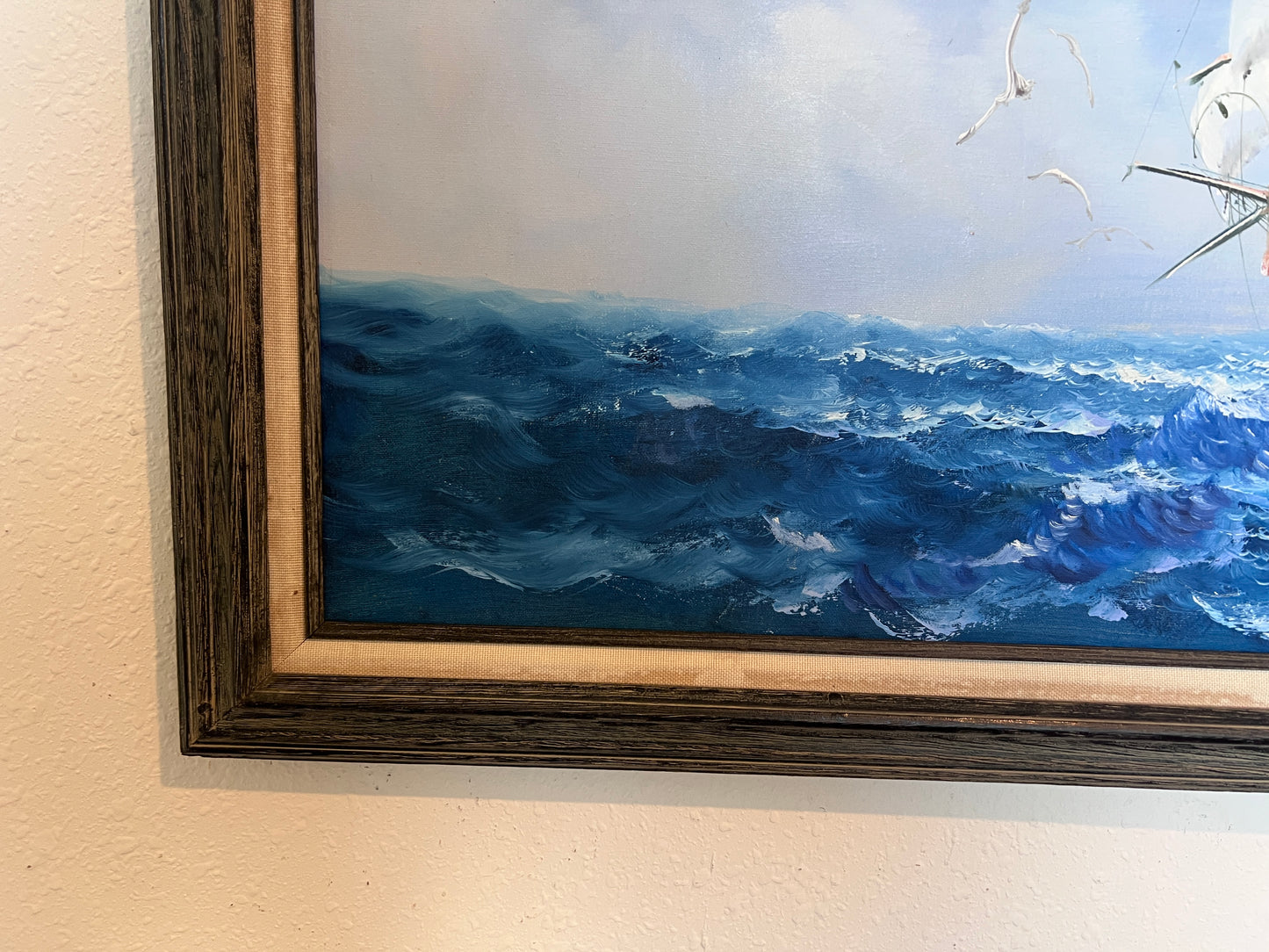 Seascape Original Oil Painting Tall Ship by Karon | Nautical Maritime Wall Art
