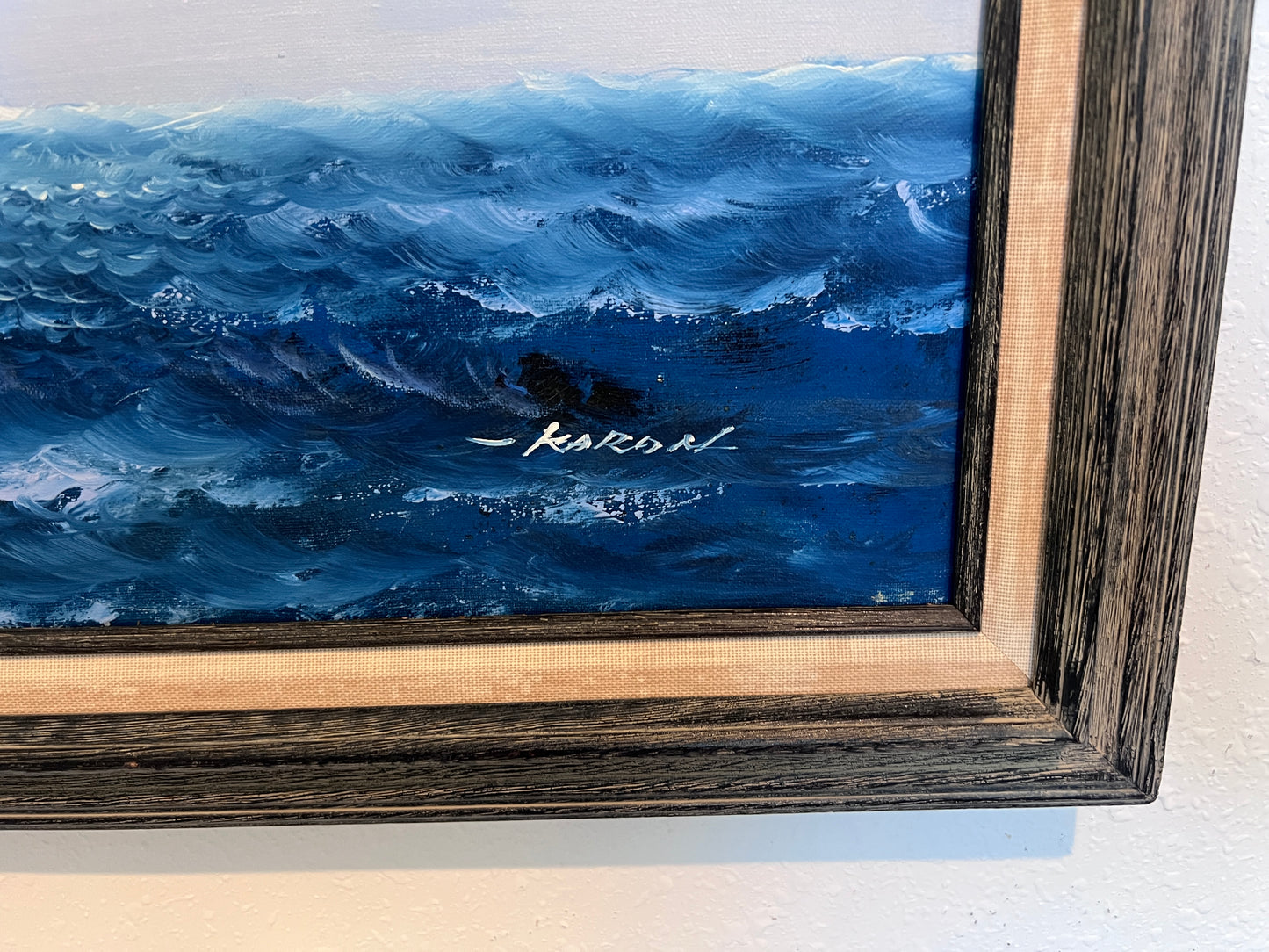 Seascape Original Oil Painting Tall Ship by Karon | Nautical Maritime Wall Art
