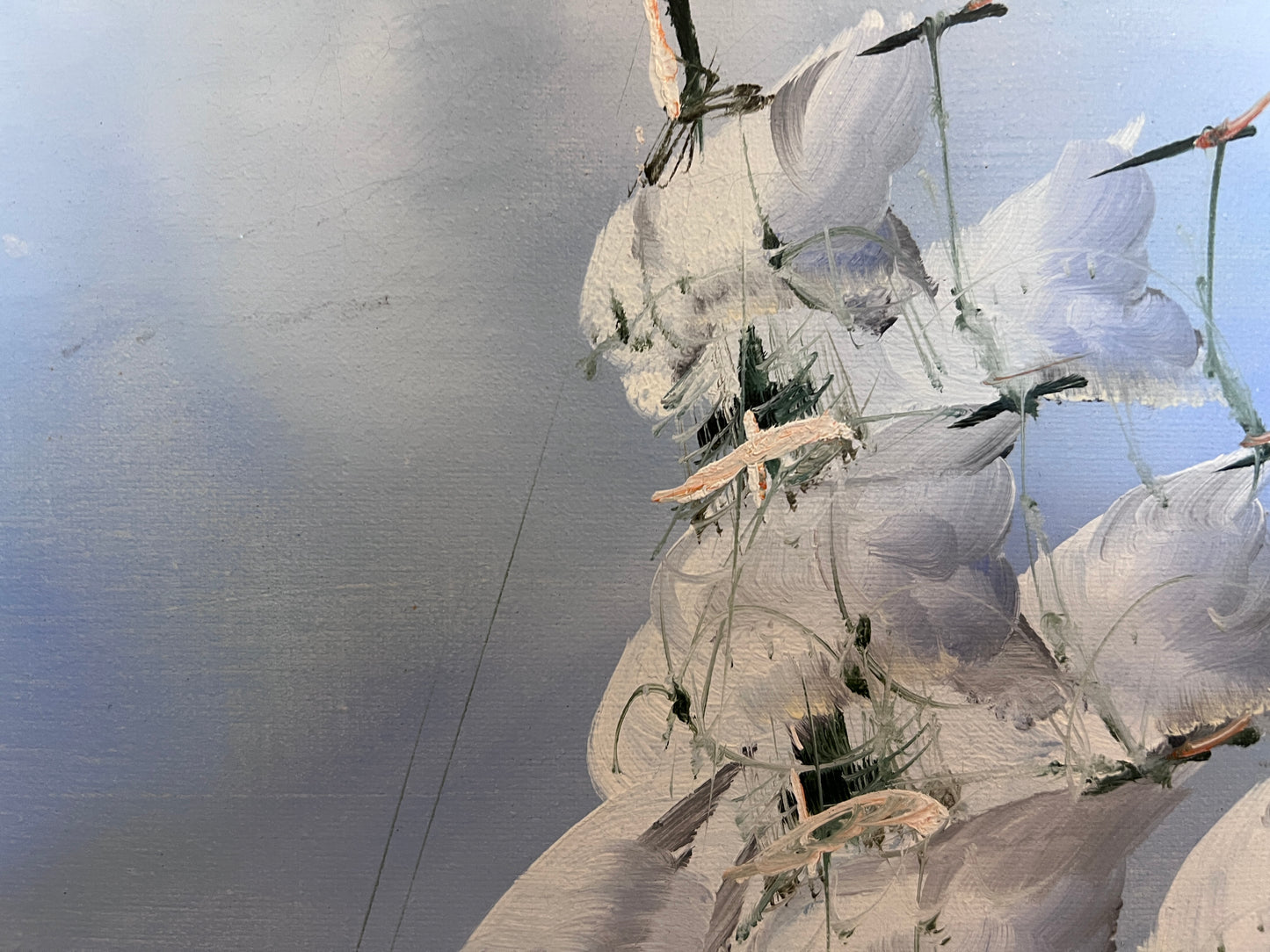 Seascape Original Oil Painting Tall Ship by Karon | Nautical Maritime Wall Art