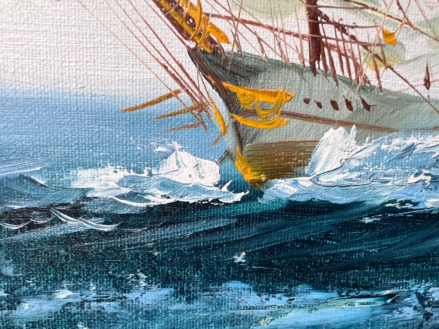 Listed Artist Hewett JACKSON 1914-2007, seascape Original oil painting on canvas