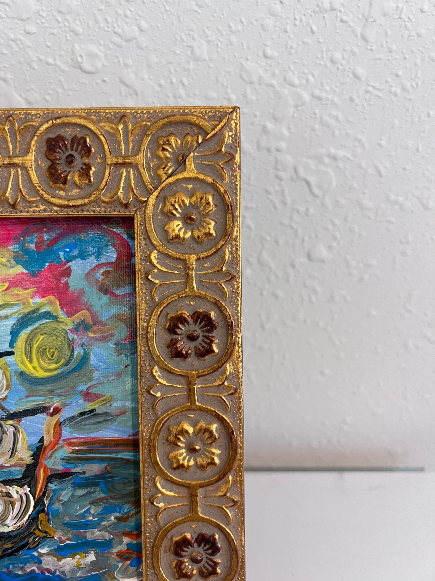Serg Graff Original “Yeloria” Ship Painting | Gold Ornate Frame | Nautical
