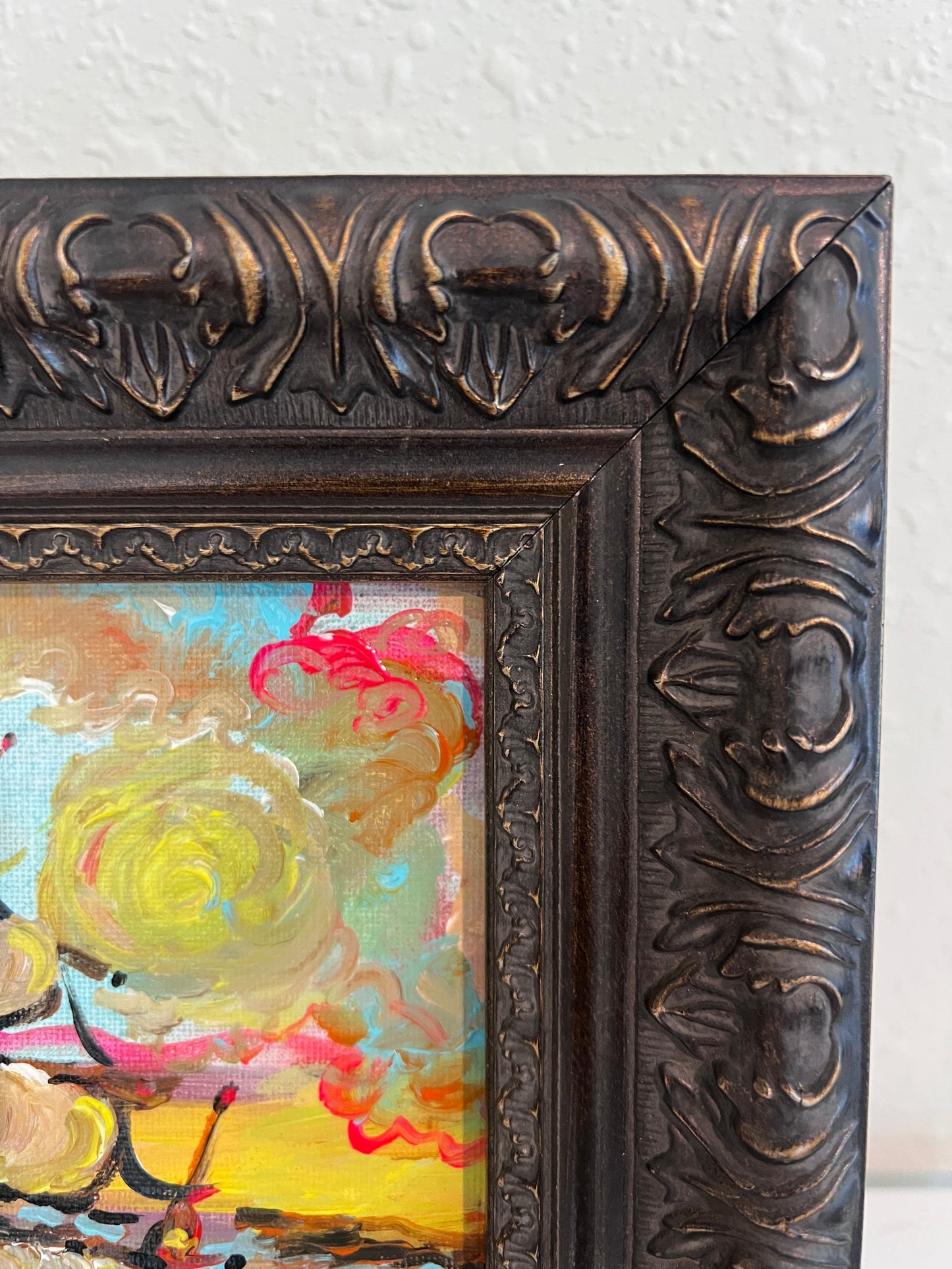 Serg Graff Original “Zephura” Acrylic Ship Painting | Dark Gold Frame | Nautical