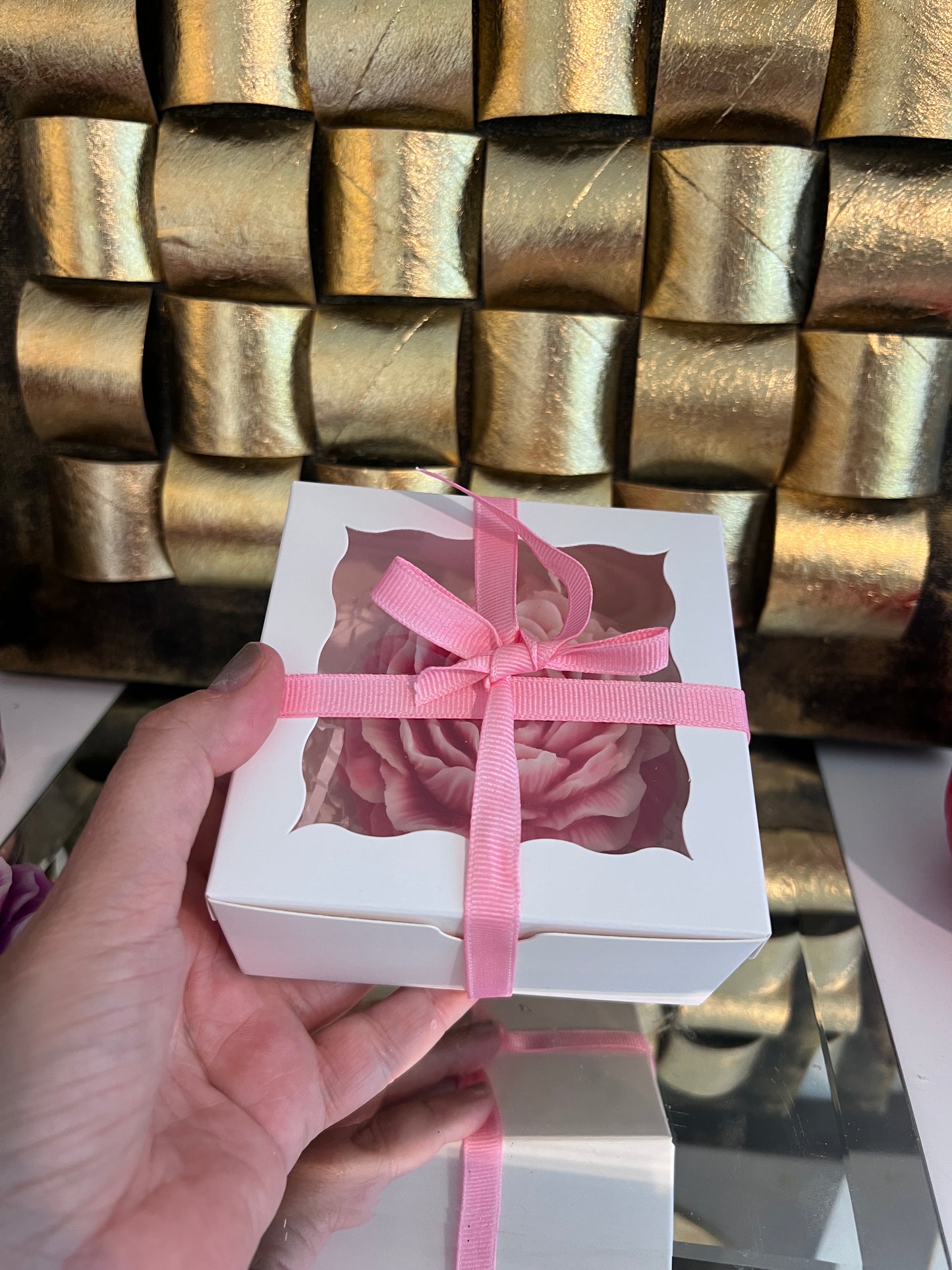 Peony Candle – Handmade Lilac Scented Gift