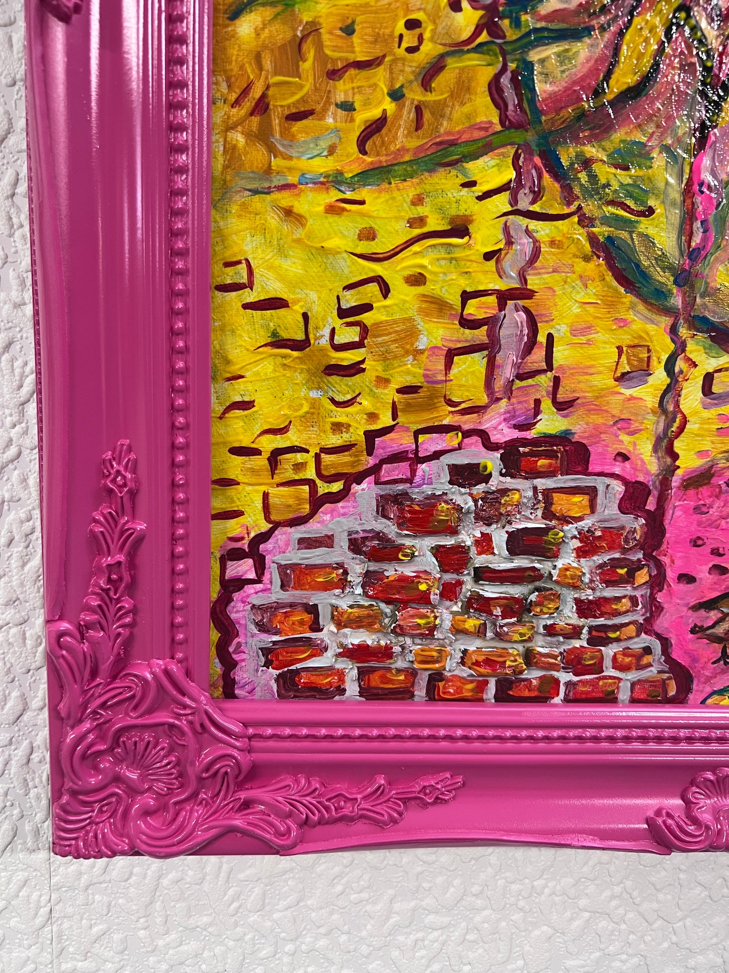 Abstract Acrylic/mixed media Painting on Canvas "Donut" by Serg Graff with COA