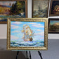 Artist Dobritsin Oil painting on canvas, seascape, "Fresh Breeze" Framed
