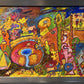 One-Of- A-Kind Abstract Painting on Canvas by Serg Graff "Donut" Framed, COA