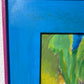 Virginia Barry Original Abstract Painting on Board, Custom Frame