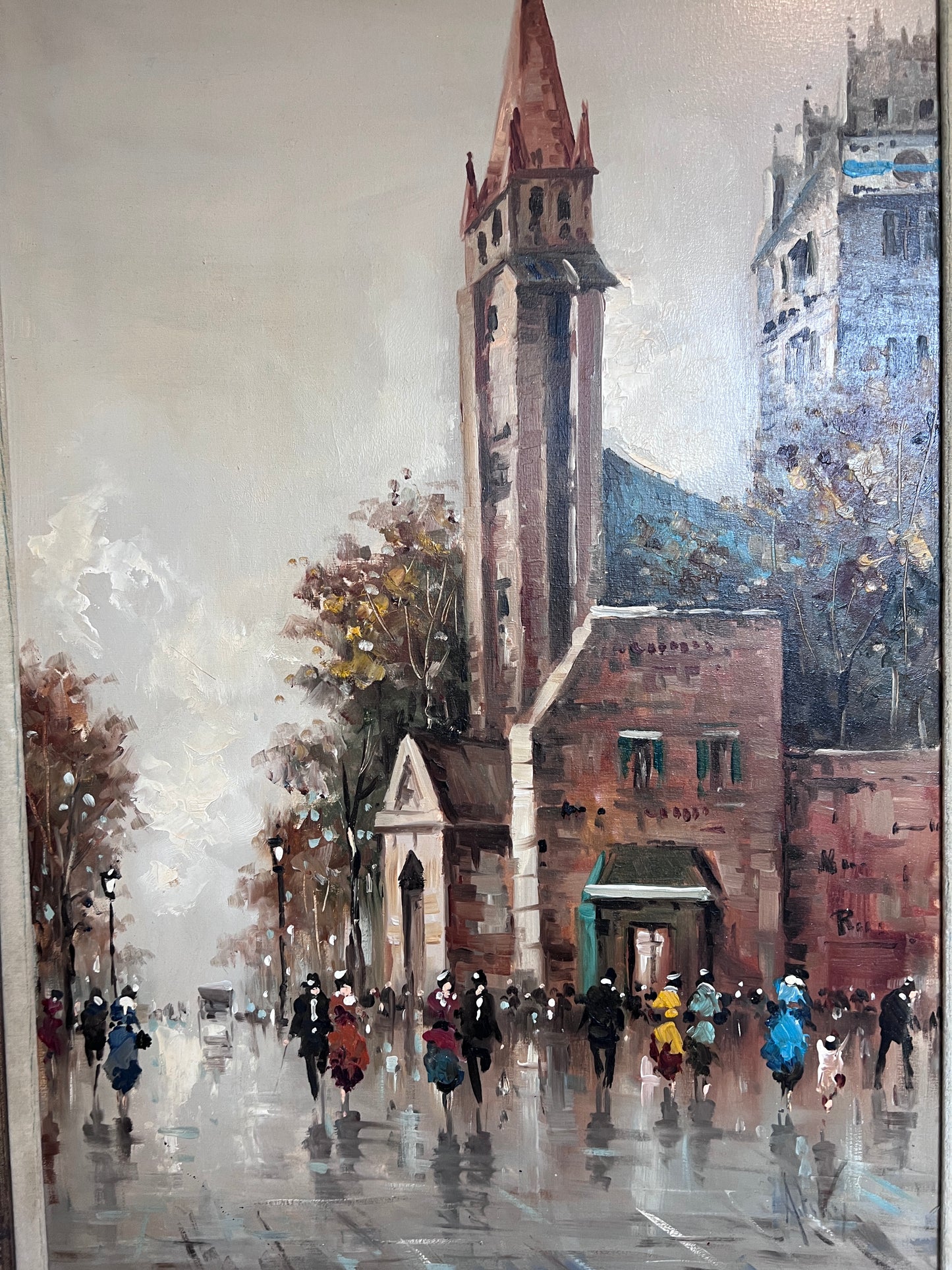 Large Original Painting On Canvas, Listed Artist Antonio De Vity (1901-1993)