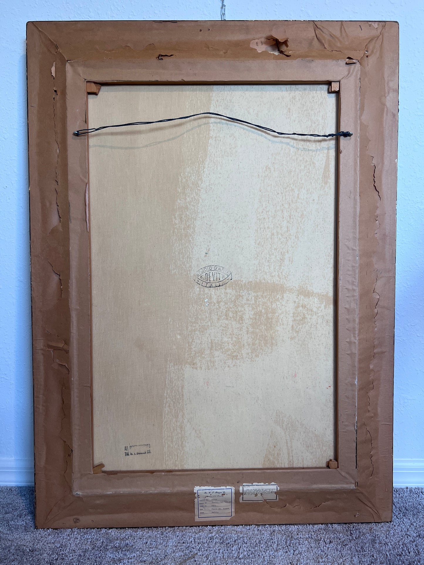 Large Original Painting On Canvas, Listed Artist Antonio De Vity (1901-1993)