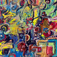 Original Abstract Painting on Canvas "Optimistic Creativity" by Serg Graff COA