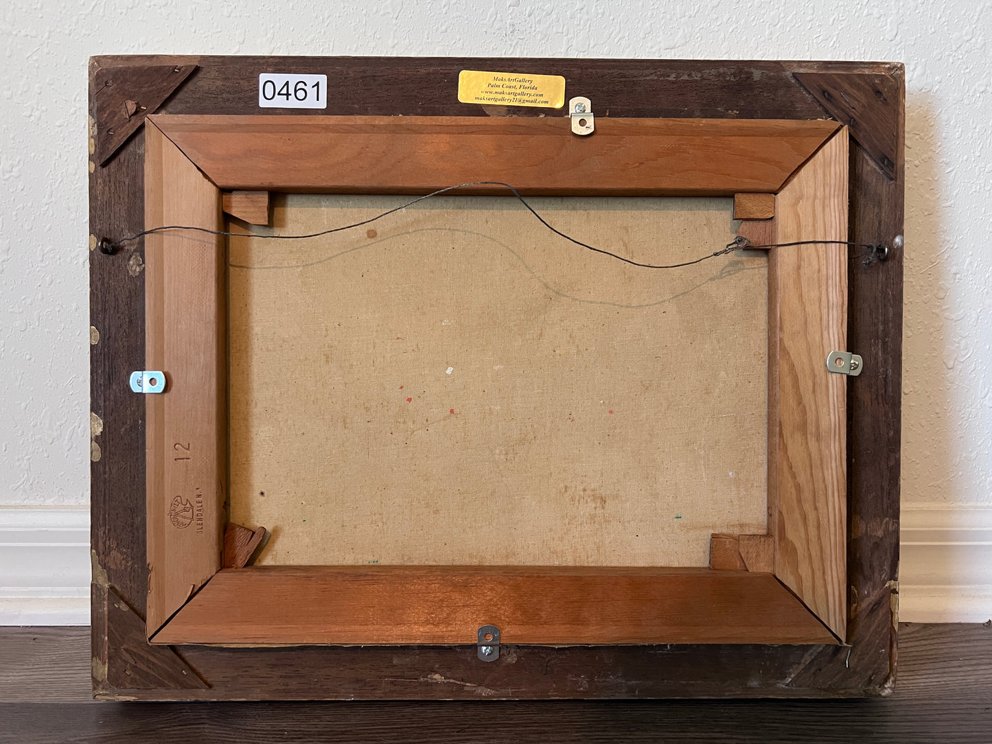 Original Vintage Mediterranean coastal oil painting on canvas, signed, Framed