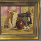 1898 Scandinavian Artist F. SJOSTEDT Antique Oil Painting on canvas, Still Life