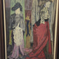 Large Original Vintage Abstract/figures Painting on Canvas, Signed Colvin