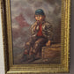 Original Vintage Oil Painting in canvas, Portrait of a Boy. Signed Dated, Framed