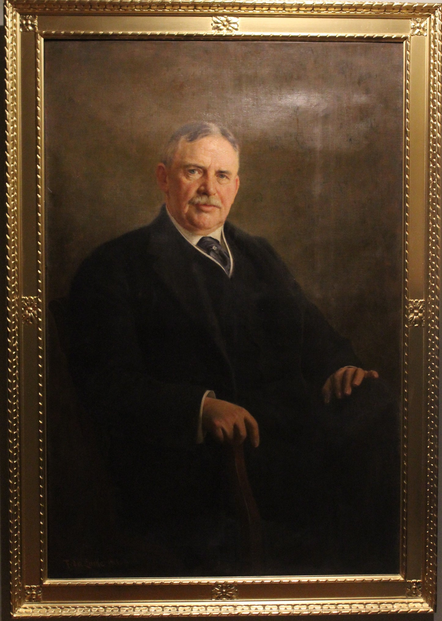 Famous German Artist Fedor Encke (1851-1936) Huge Antique oil painting on canvas