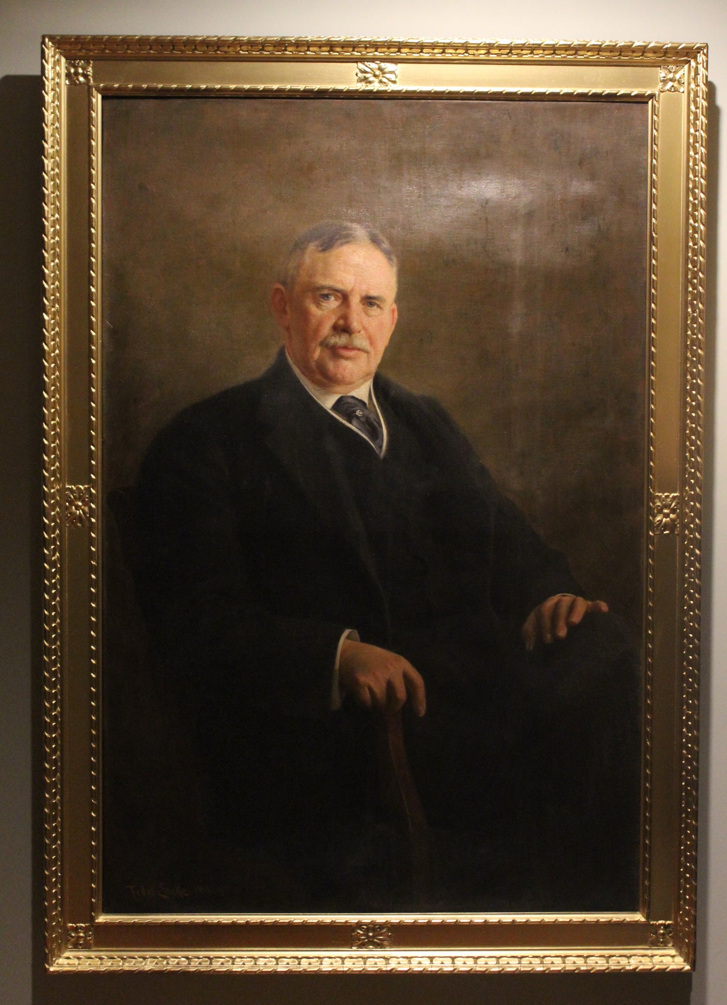 Famous German Artist Fedor Encke (1851-1936) Huge Antique oil painting on canvas