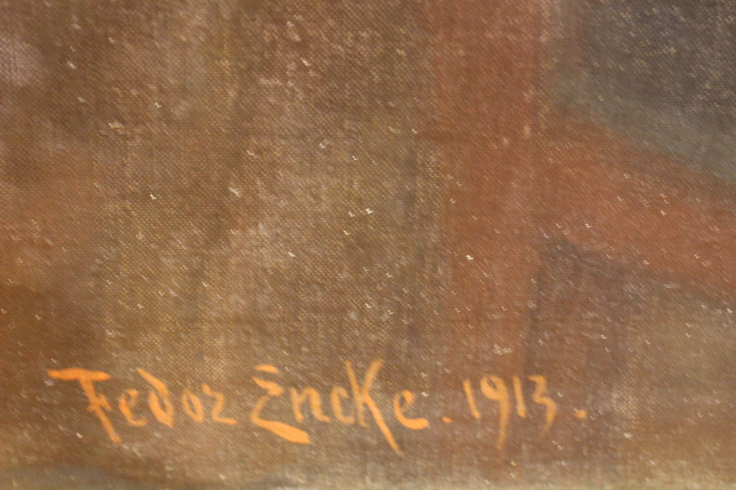 Famous German Artist Fedor Encke (1851-1936) Huge Antique oil painting on canvas