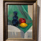 Vintage Oil Painting on Canvas Still Life, Fruits, Framed, Signed Spiesel 1998