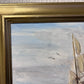 Artist E.F. Fuller Original Painting on canvas, Seascape, Sailboat. Dated