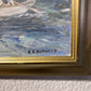 Artist E.F. Fuller Original Painting on canvas, Seascape, Sailboat. Dated