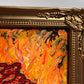 Textured Abstract Painting on Canvas by Serg Graff, "Endorphin", COA, gold frame