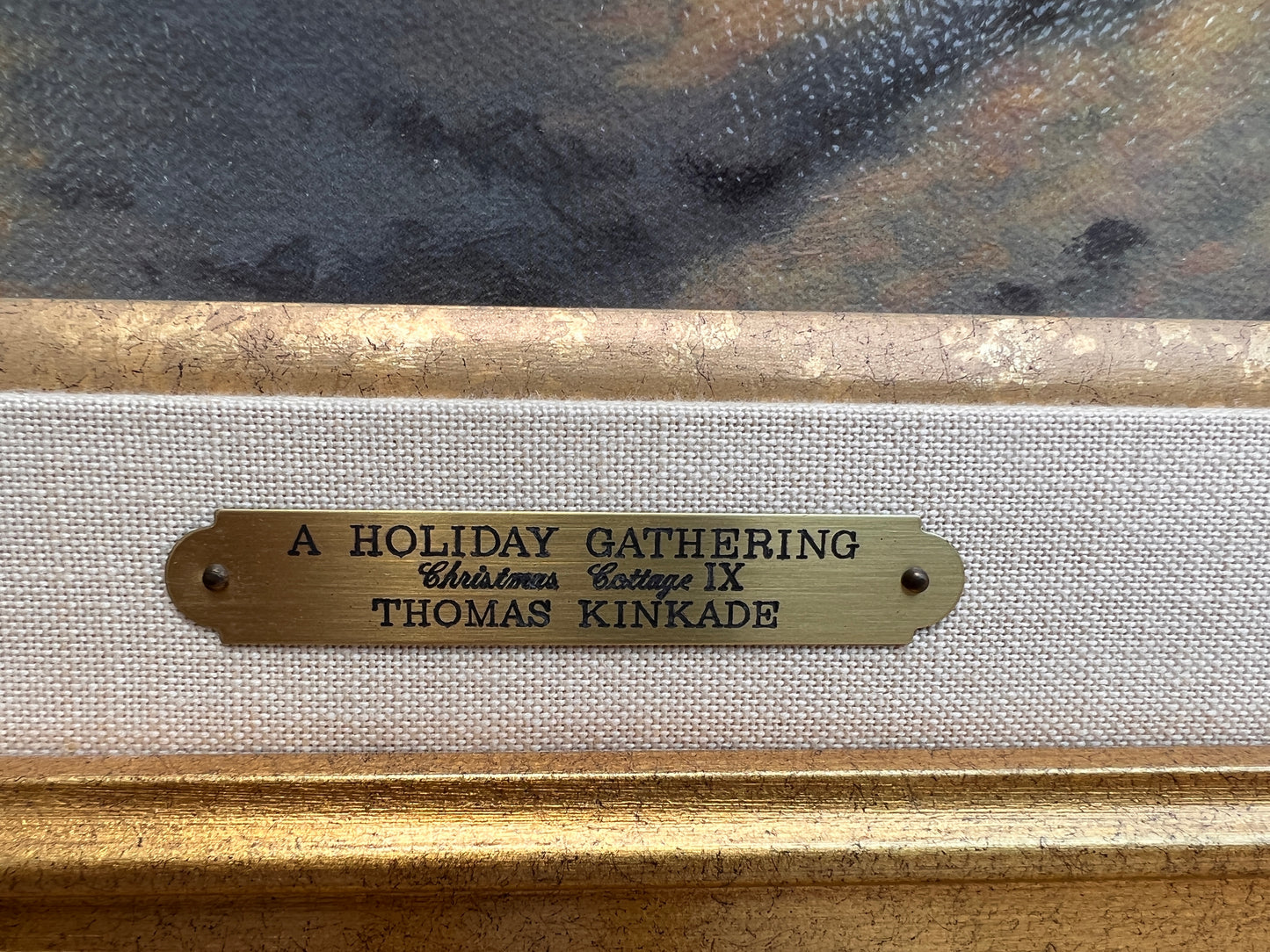 Thomas Kinkade "Holiday Gathering" on S/N Canvas, 25.5" x 34" Limited 187/6950