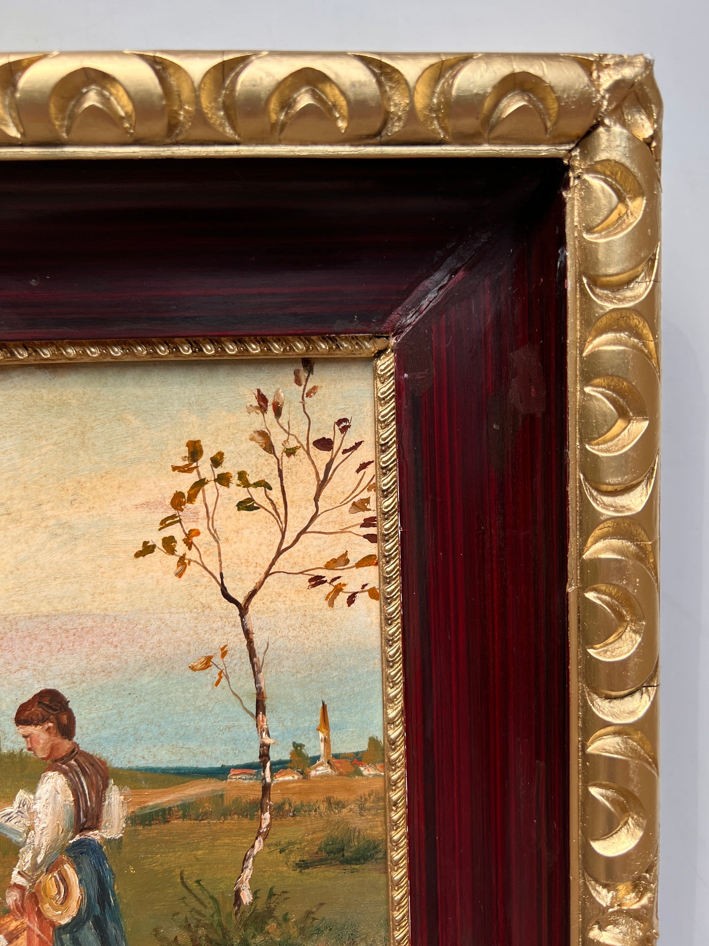 Listed American Artist Arthur Schneider (1866-1943 Antique Oil on board Painting