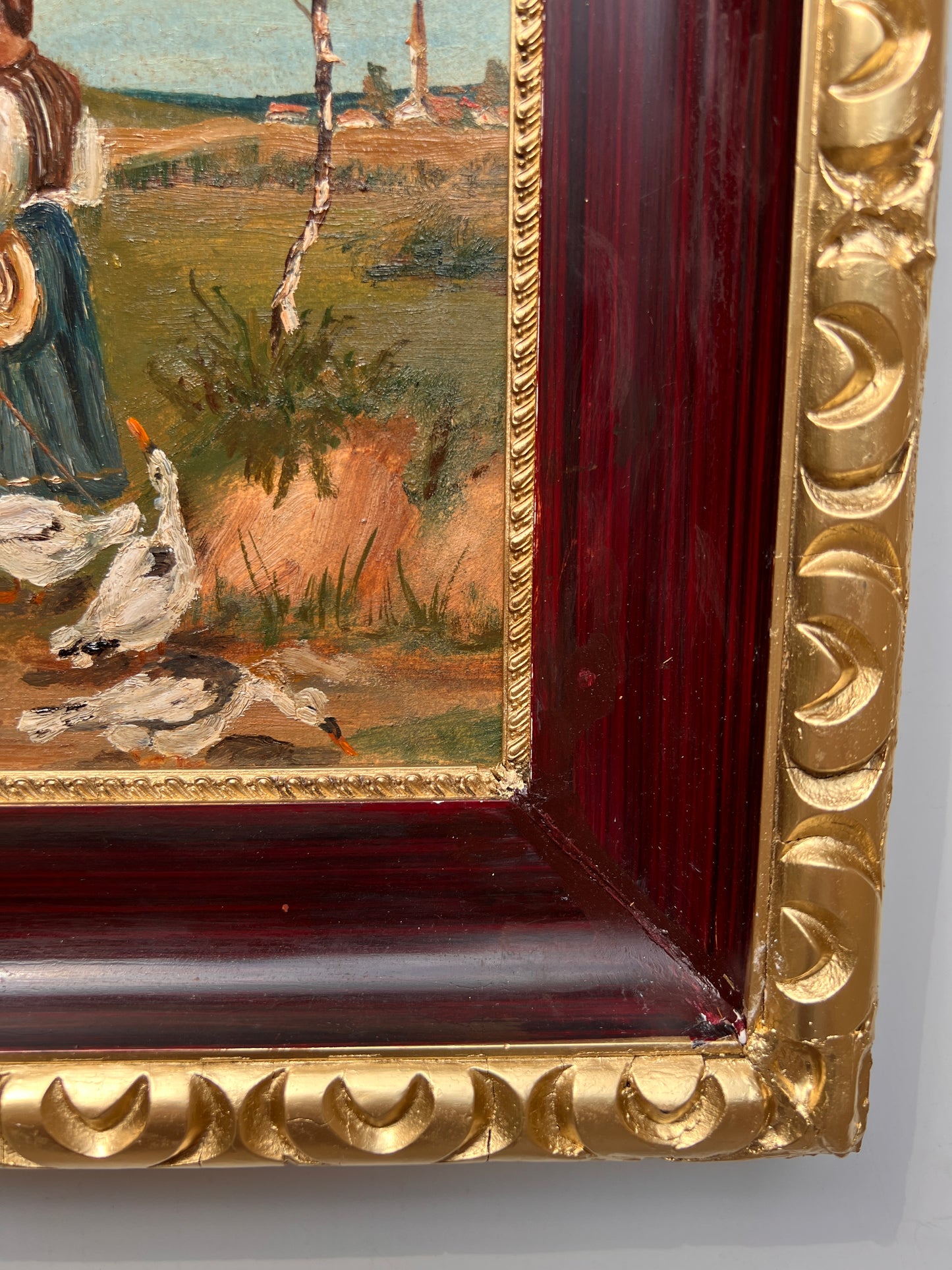 Listed American Artist Arthur Schneider (1866-1943 Antique Oil on board Painting