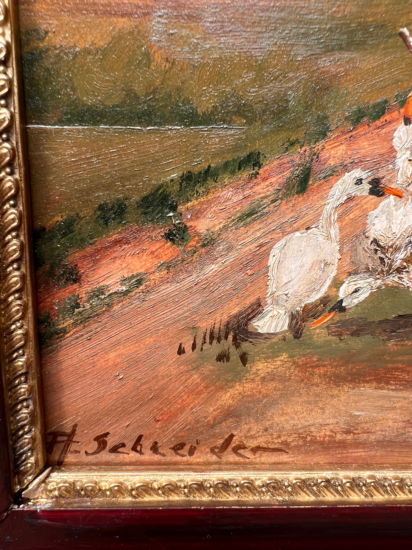 Listed American Artist Arthur Schneider (1866-1943 Antique Oil on board Painting