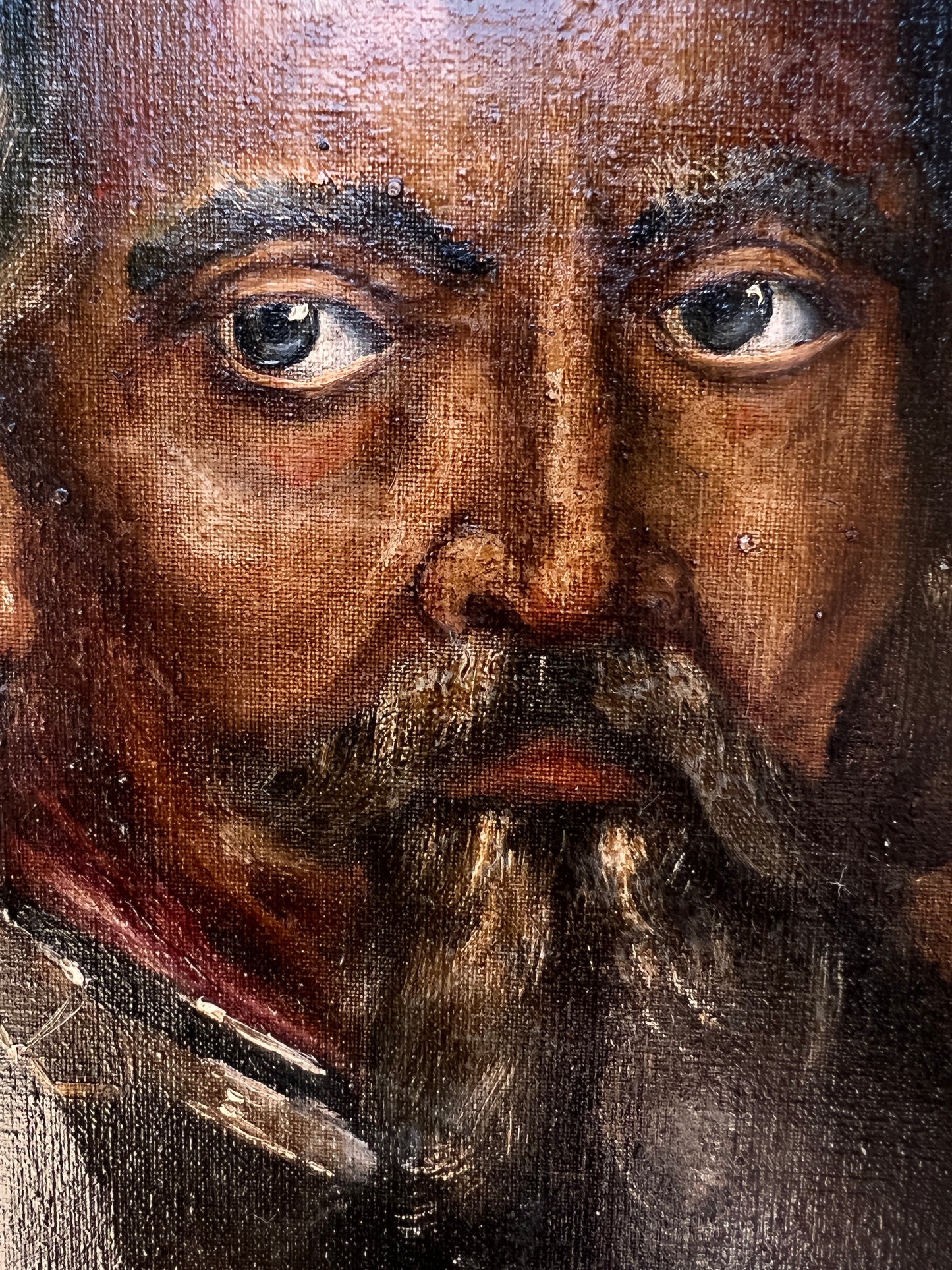 Ernest Burnett Hood, British Artist (1932-1988) Oil on canvas painting, Portrait