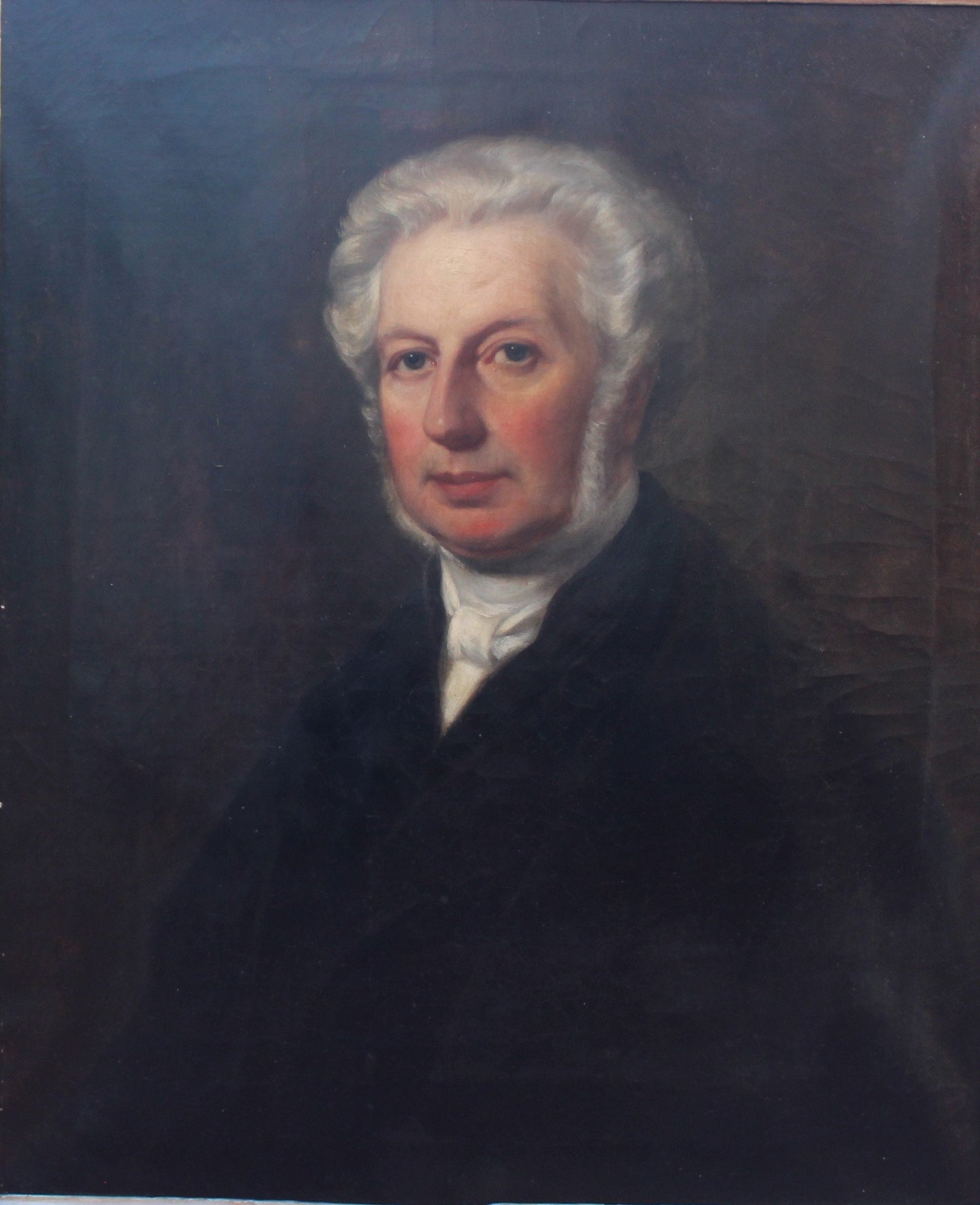 Listed Artist Samuel West (1810-1867) Antique oil on canvas, Dated 1860,Portrait
