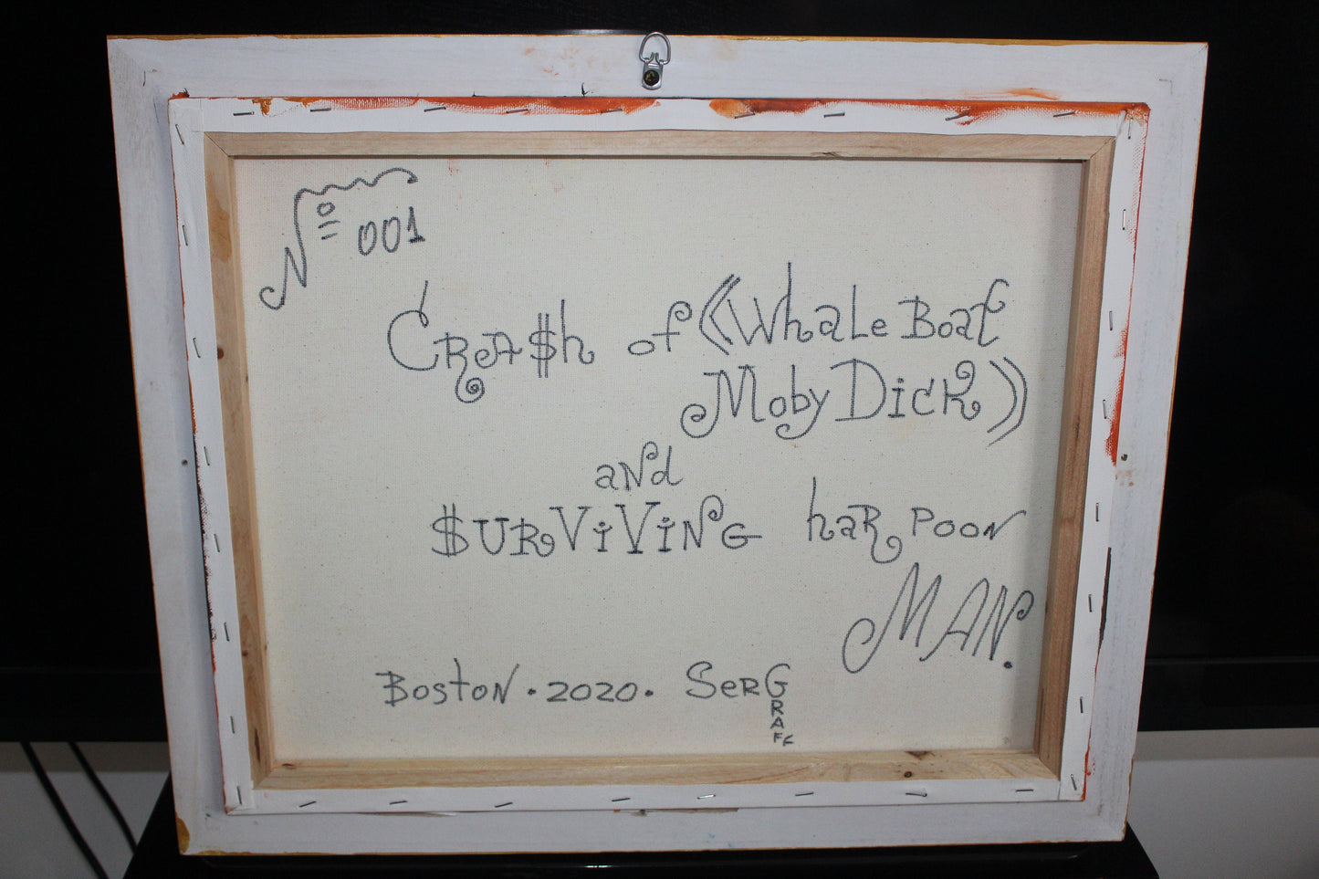 Original Oil Painting "Moby Dick" Style by Serg Graff, COA, Framed, Signed