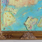 Original Abstract textured Painting on Canvas , Signed Serg Graff, COA, framed